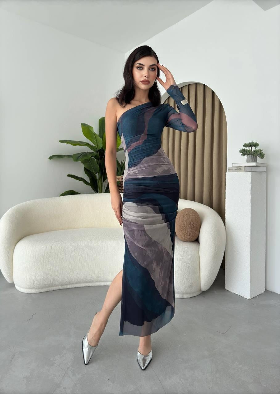 Alava One-Shoulder-Tüllkleid 