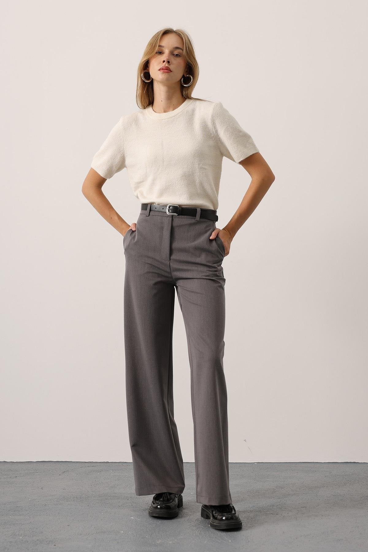 MELANJ PLAZZO PANTOLON - Gri