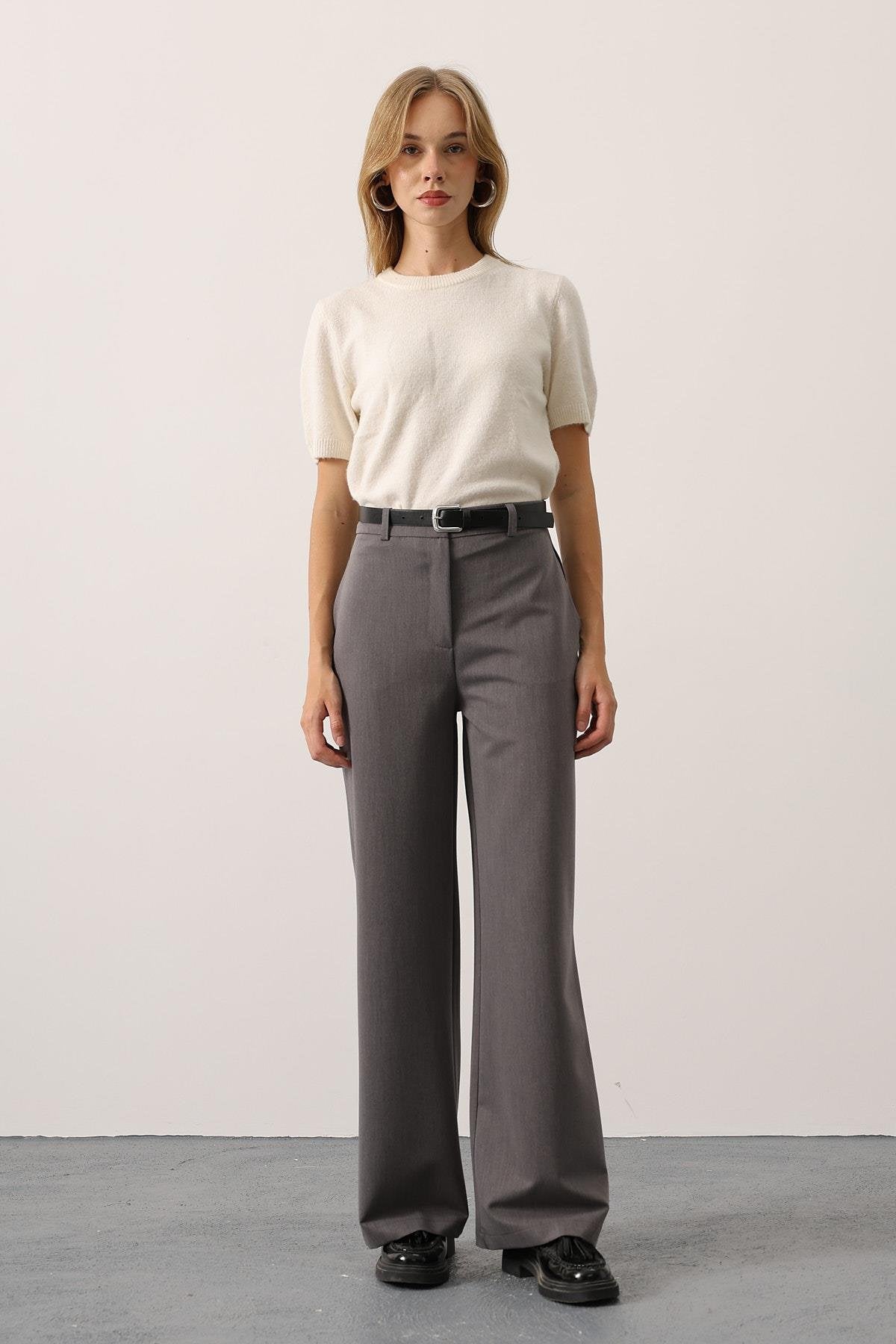 MELANJ PLAZZO PANTOLON - Gri