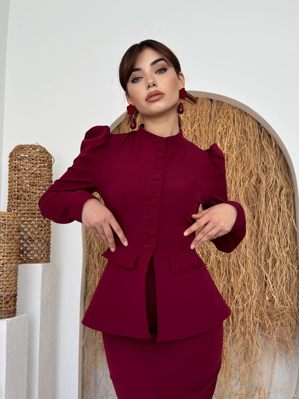 Anat Düğme Detaylı Takım