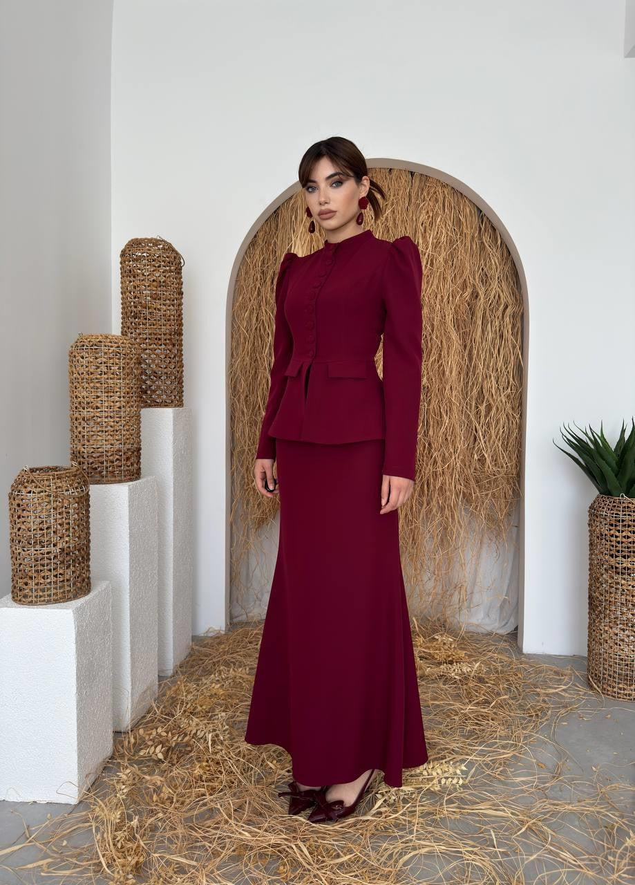 Anat Düğme Detaylı Takım