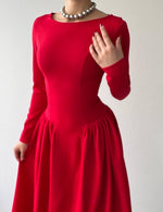Arnas Oval Plisseekleid 