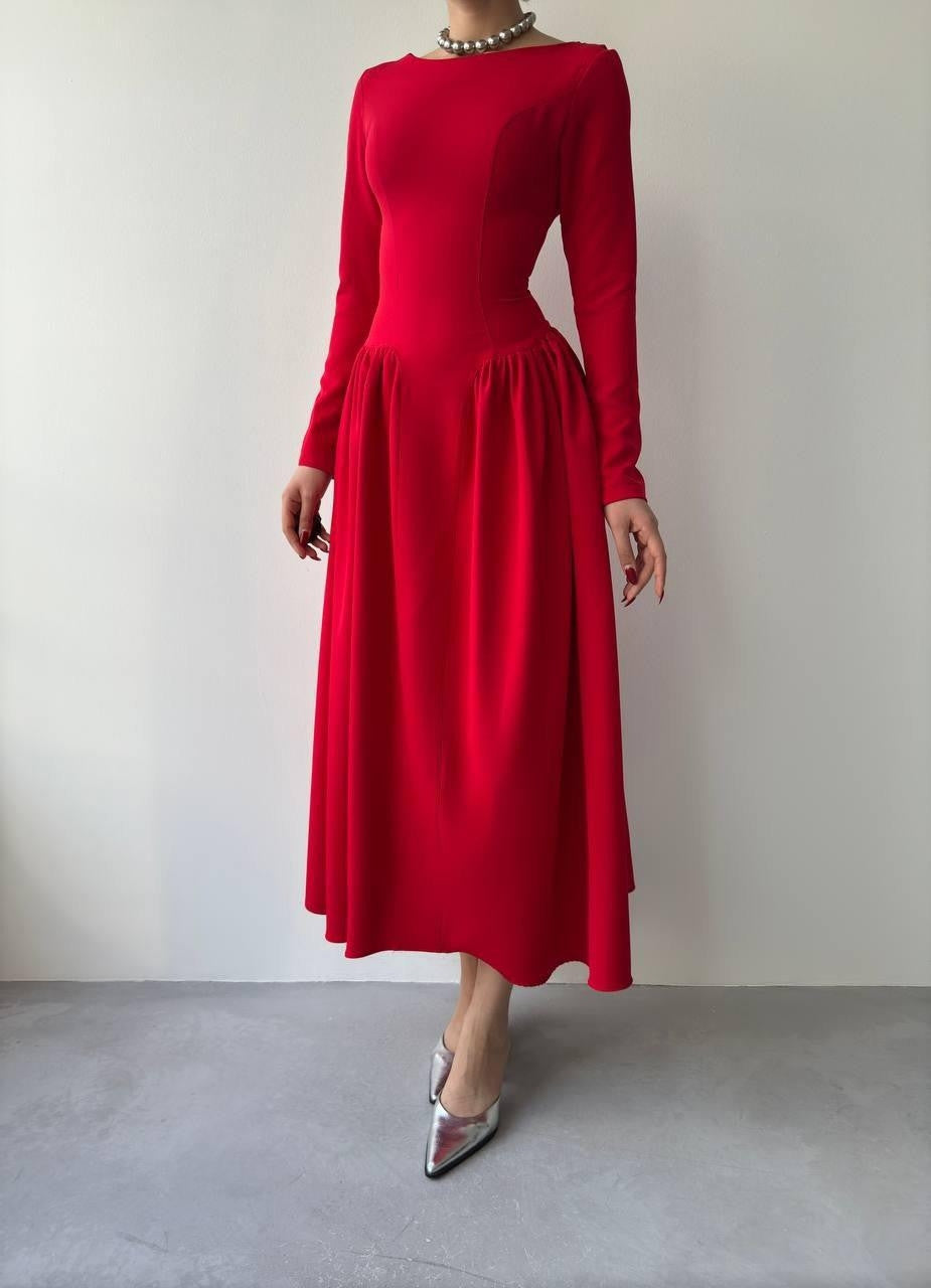 Arnas Oval Plisseekleid 