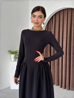 Arnas Oval Plisseekleid 