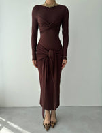 Bergamo Kleid mit Bindeband vorne 