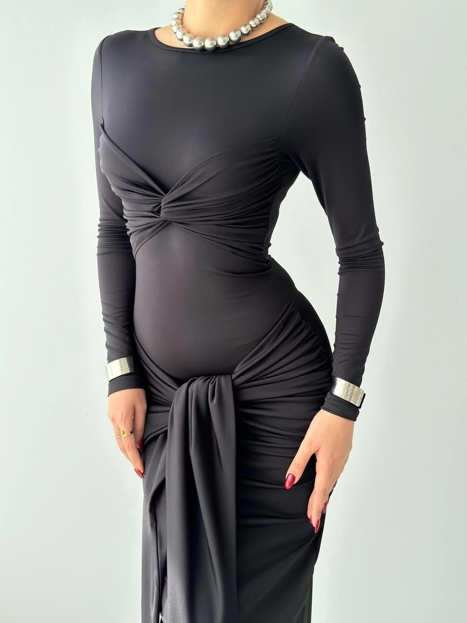 Bergamo Kleid mit Bindeband vorne 