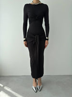 Bergamo Kleid mit Bindeband vorne 