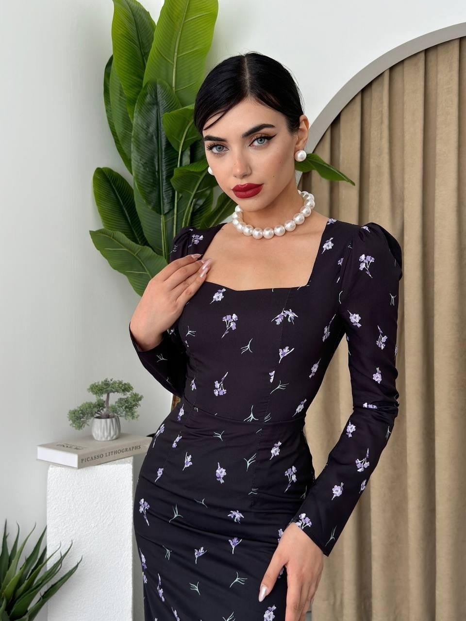 Calton Çiçek Desen Elbise