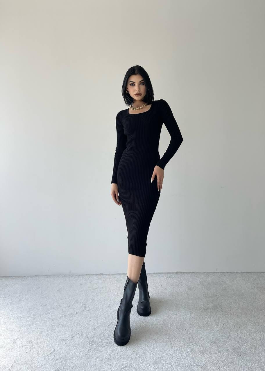 Camelia Triko Midi Elbise