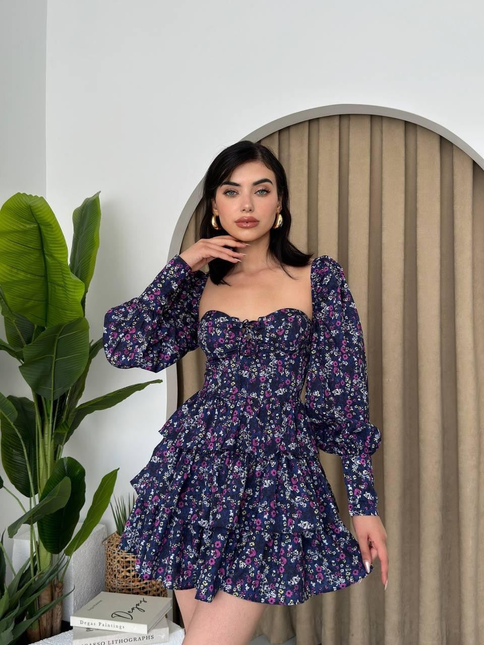Carisa Çiçekli Mini Elbise