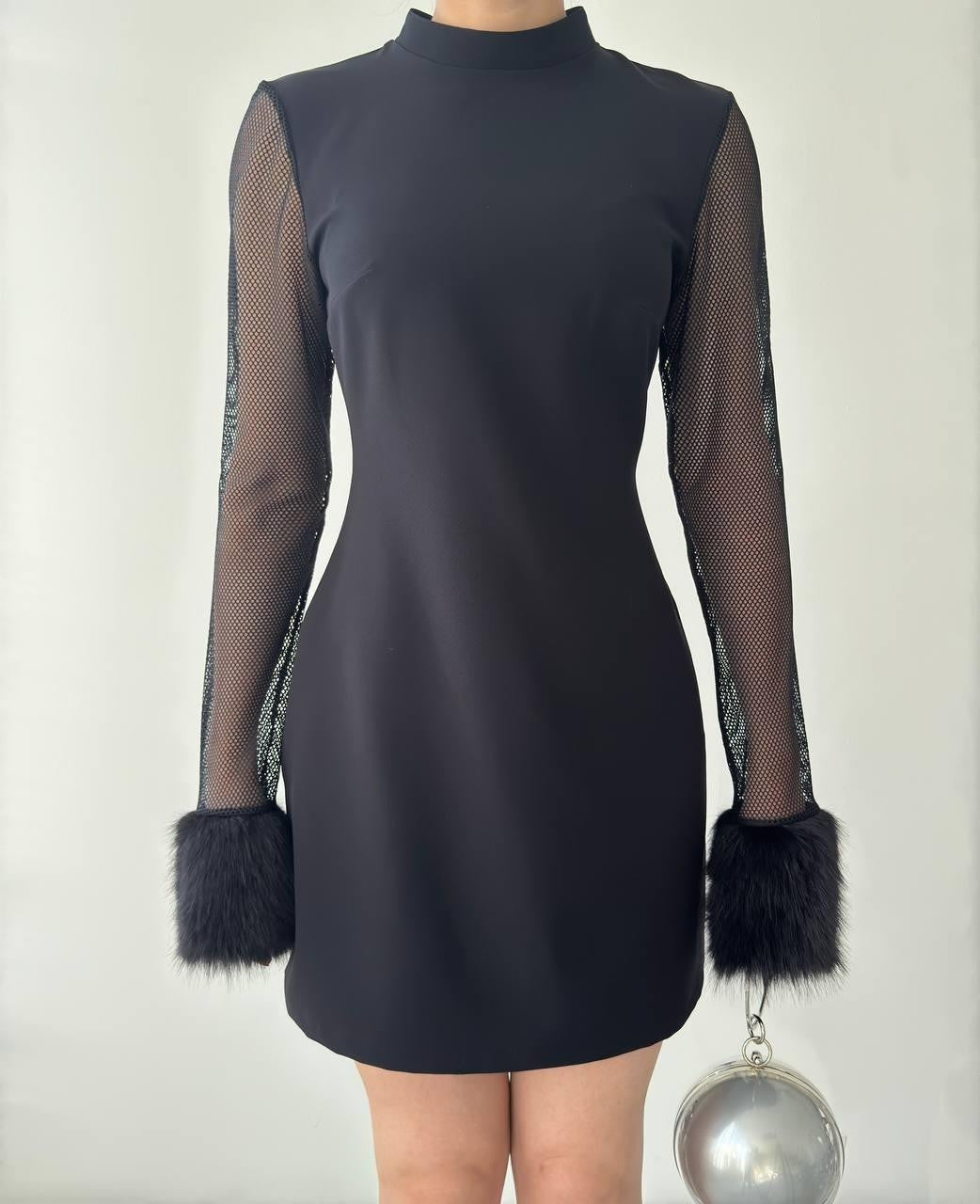Dera Kleid mit Netzärmeln 