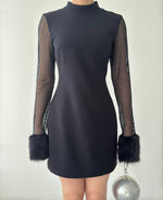 Dera Kleid mit Netzärmeln 