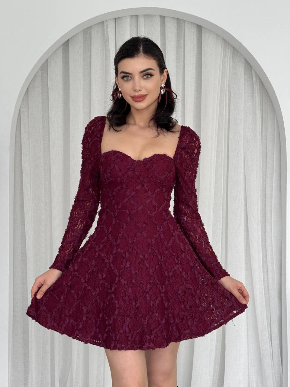 Fers Çiçek Detay Elbise