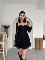 Fers Çiçek Detay Elbise