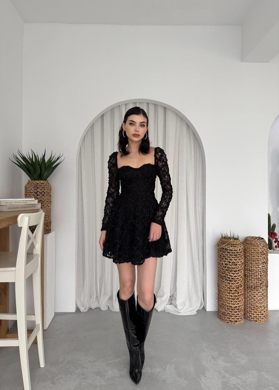 Fers Çiçek Detay Elbise