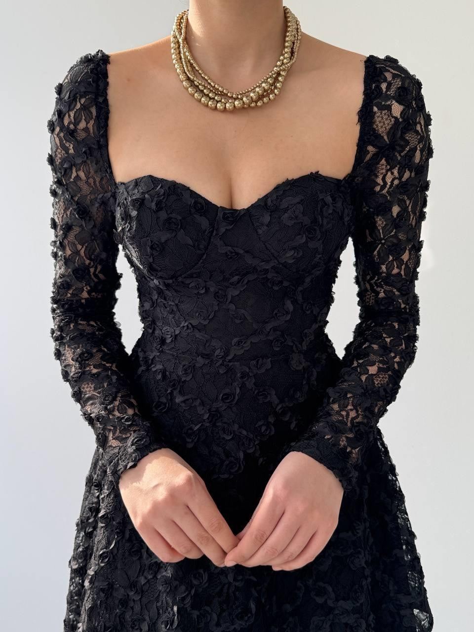 Fers Çiçek Detay Elbise