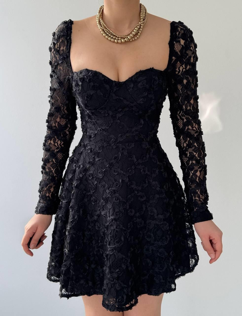 Fers Çiçek Detay Elbise