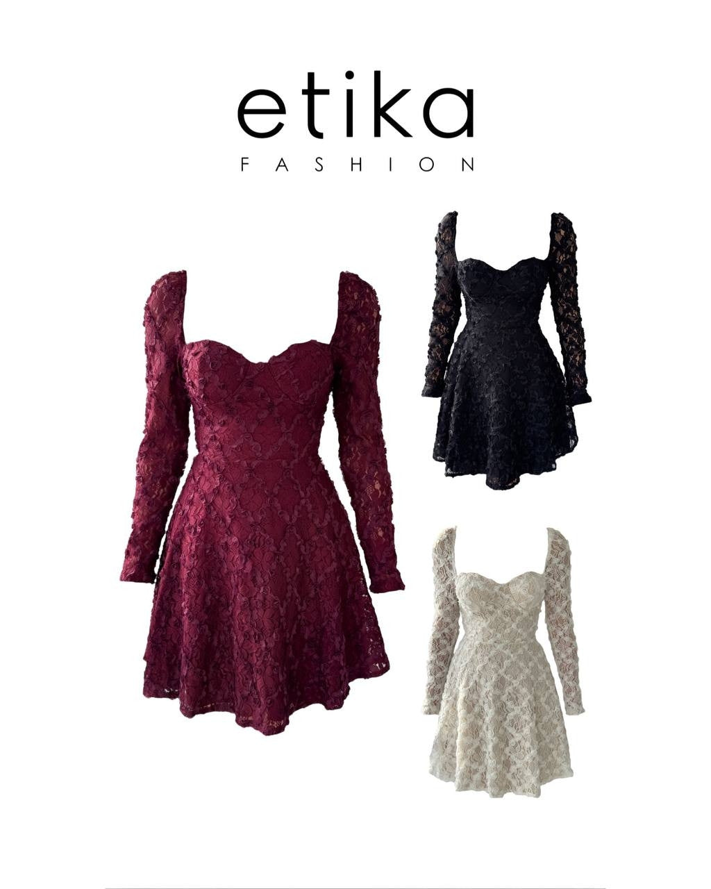 Fers Çiçek Detay Elbise