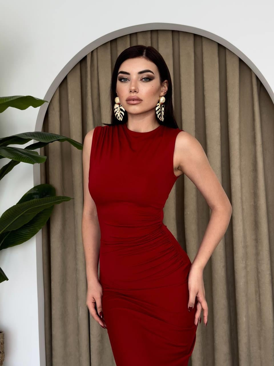 Galanoy Elbise Büzgülü