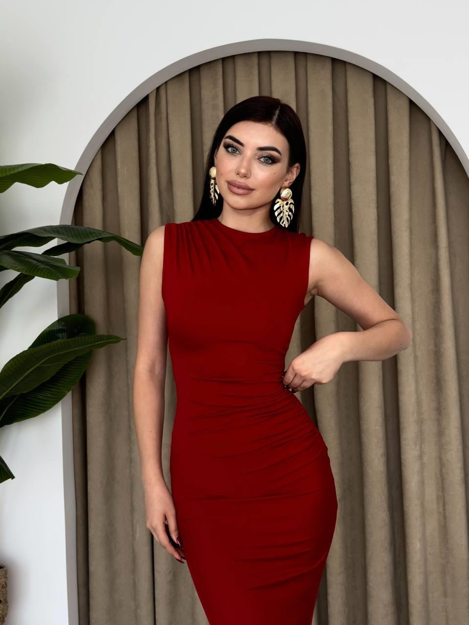 Galanoy Elbise Büzgülü
