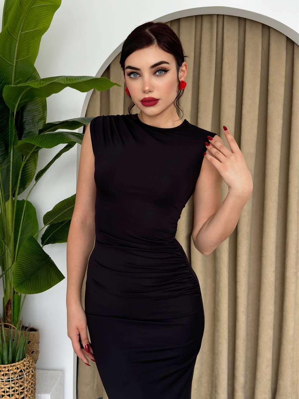 Galanoy Elbise Büzgülü