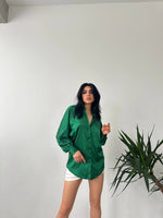 Dökümlü Saten Gömlek