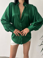 Dökümlü Saten Gömlek