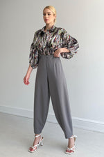 * Beli lastikli saten gömlek - Yeşil