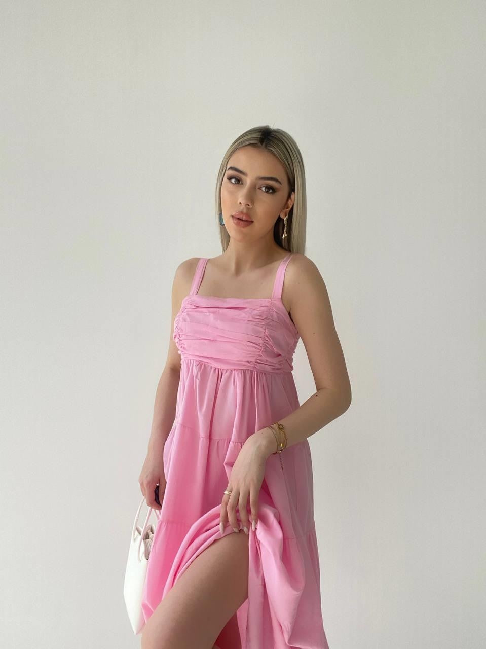 Harpster Göğsü Büzgülü Elbise