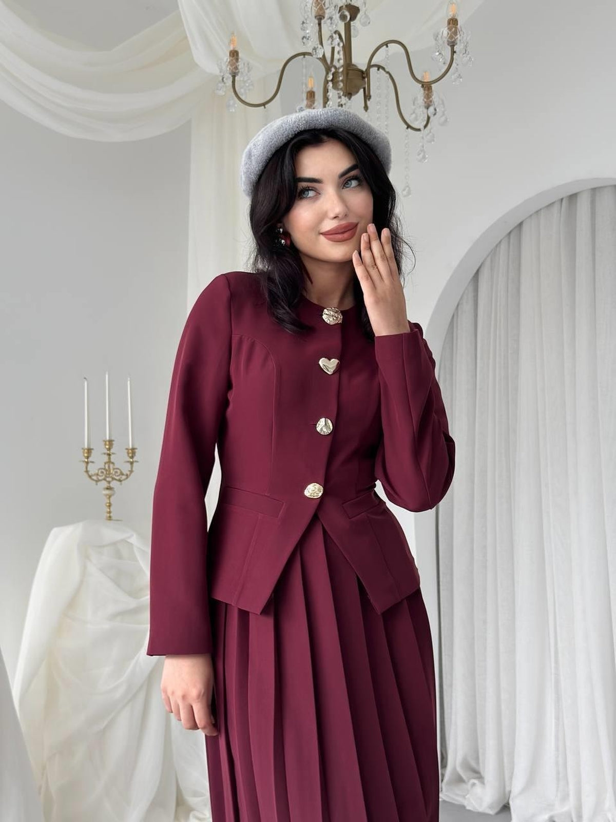 Insa Karma Düğme Detaylı Takım