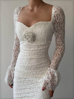 Joha – Kleid mit Rosendetail