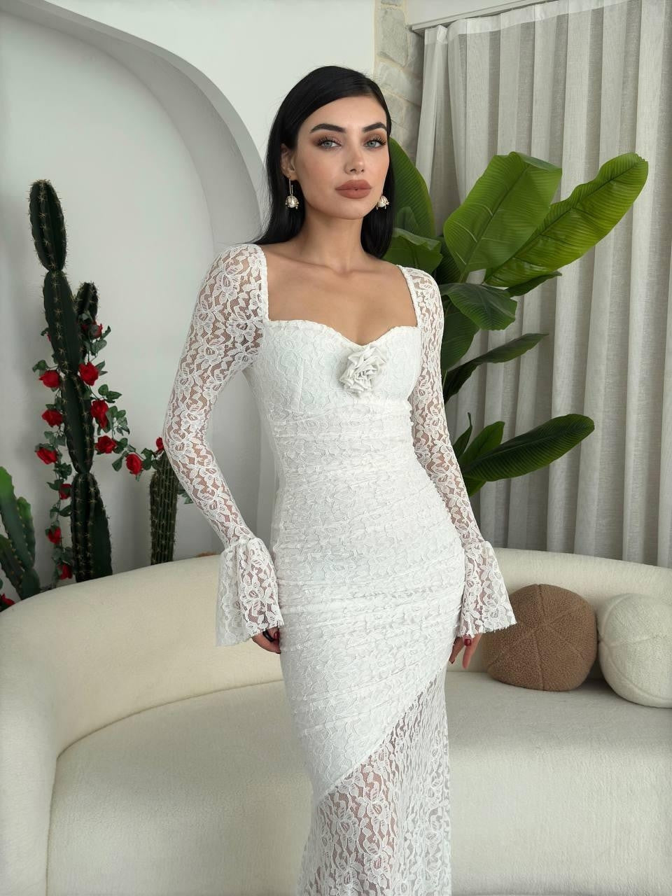Joha – Kleid mit Rosendetail