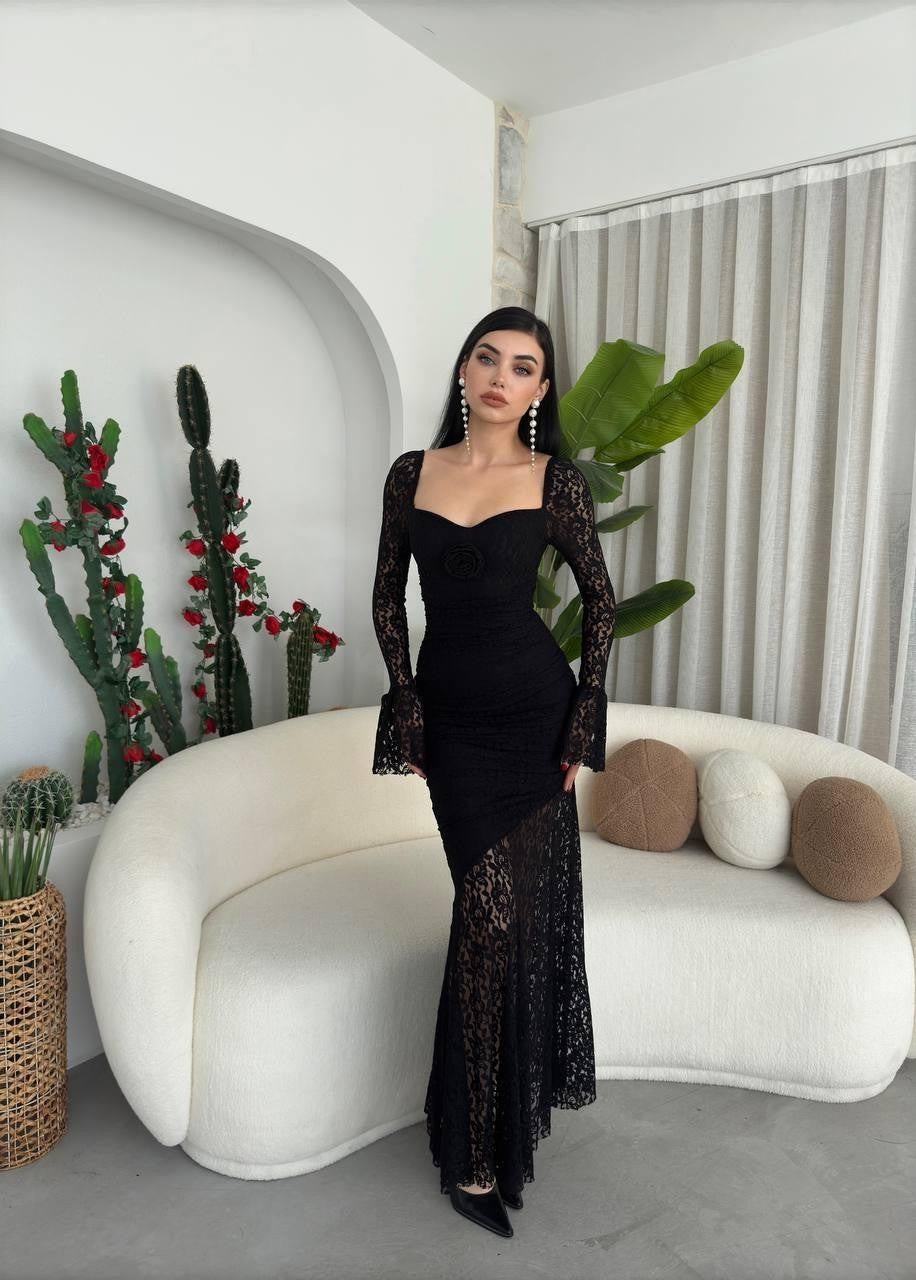 Joha Gül Detaylı Elbise