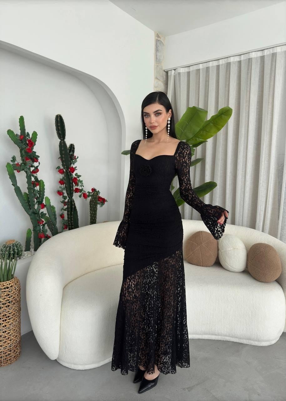 Joha Gül Detaylı Elbise