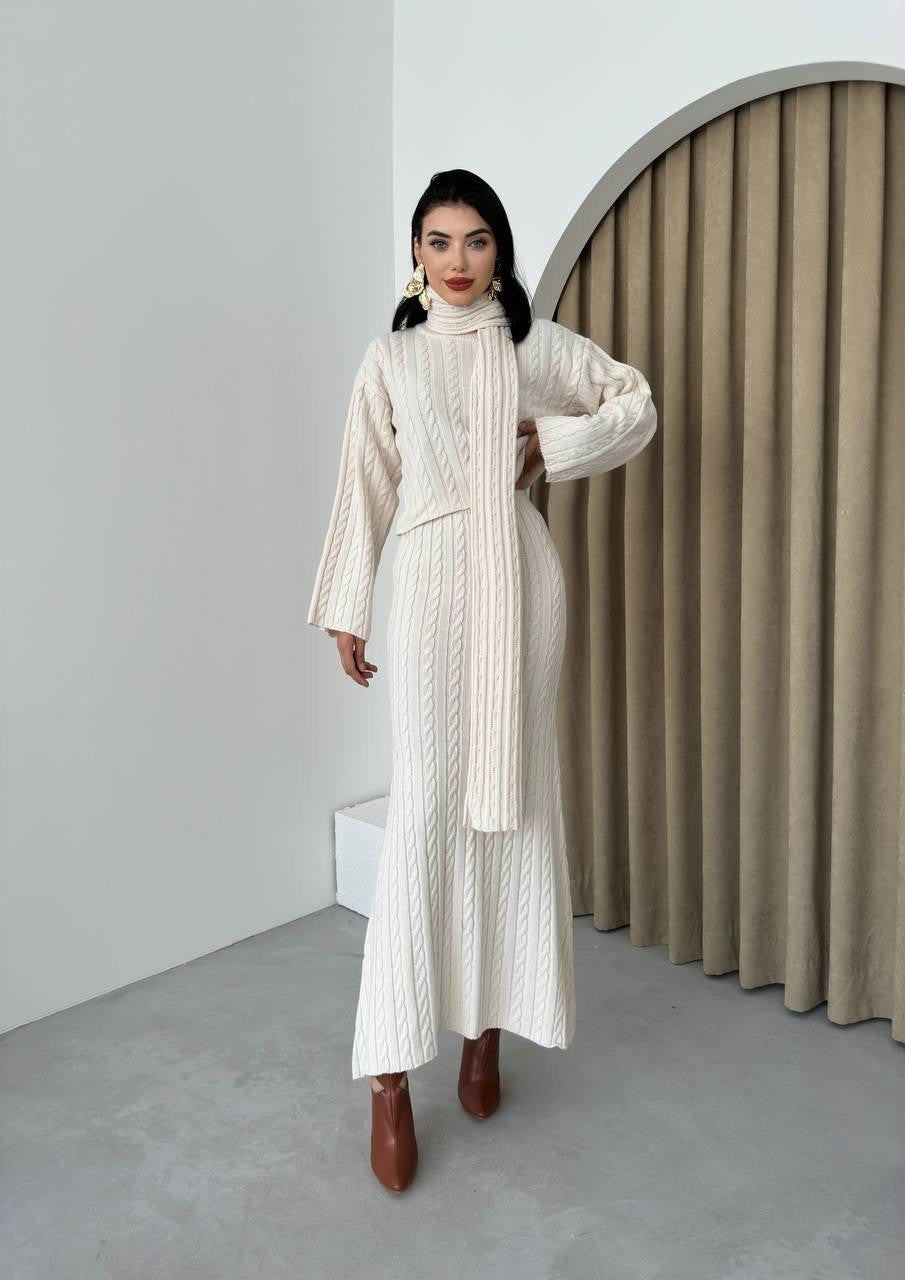 Laon Schal-Strickset 
