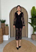 Lively Dantelli Midi Elbise