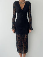 Lively Dantelli Midi Elbise
