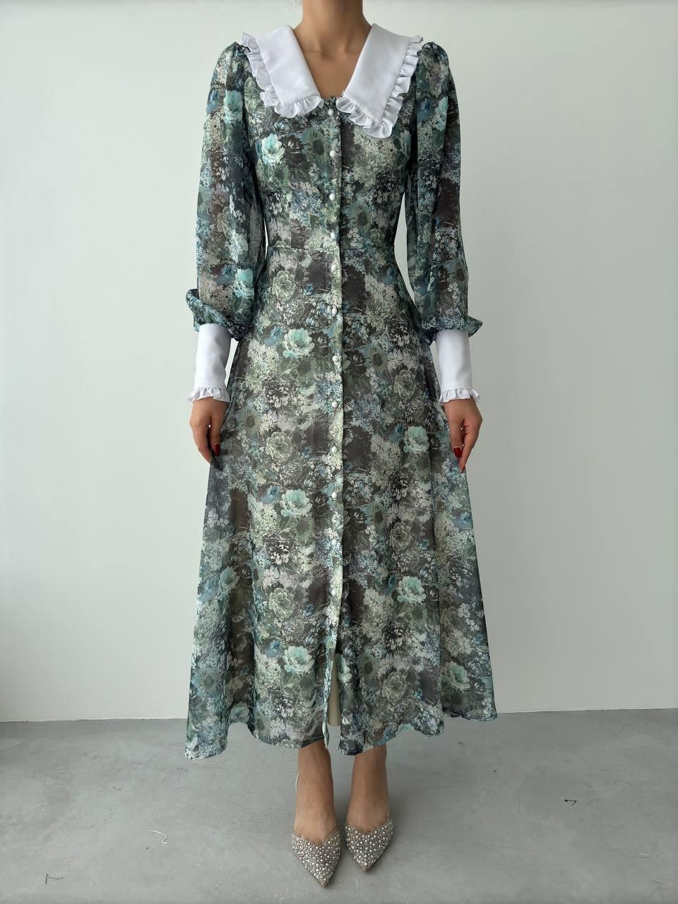 Lubom Kleid mit Peter-Pan-Kragen 