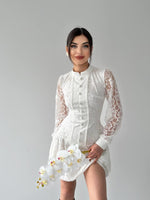 Messana Kleid mit Knopfdetail