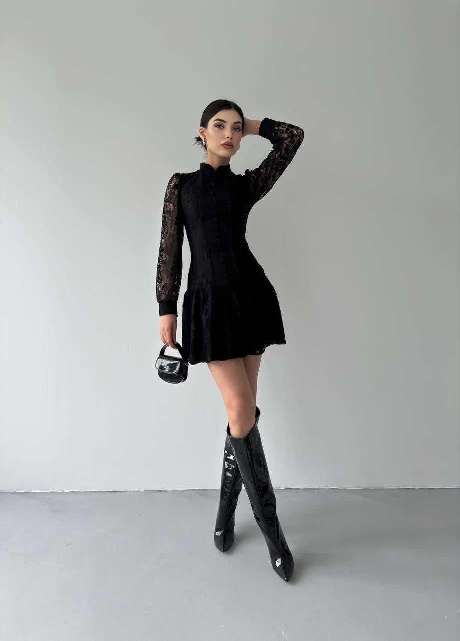 Messana Kleid mit Knopfdetail 