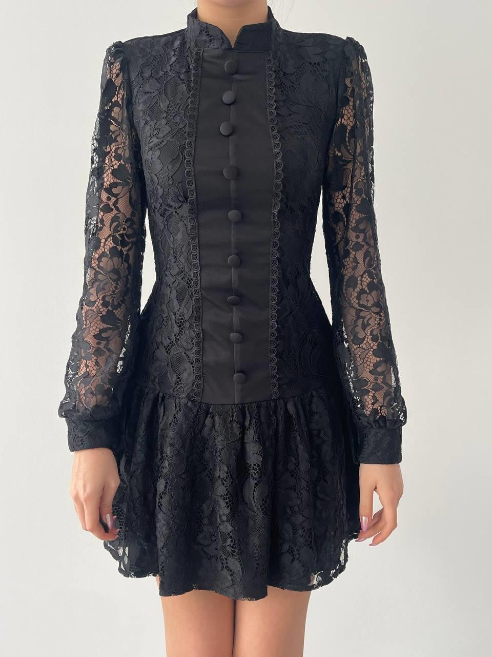 Messana Kleid mit Knopfdetail 