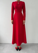 Kleid mit versetzter Schleife 