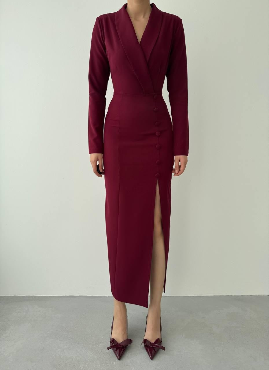 Pera Düğmeli Elbise