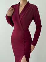 Pera Düğmeli Elbise