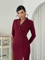 Pera Düğmeli Elbise