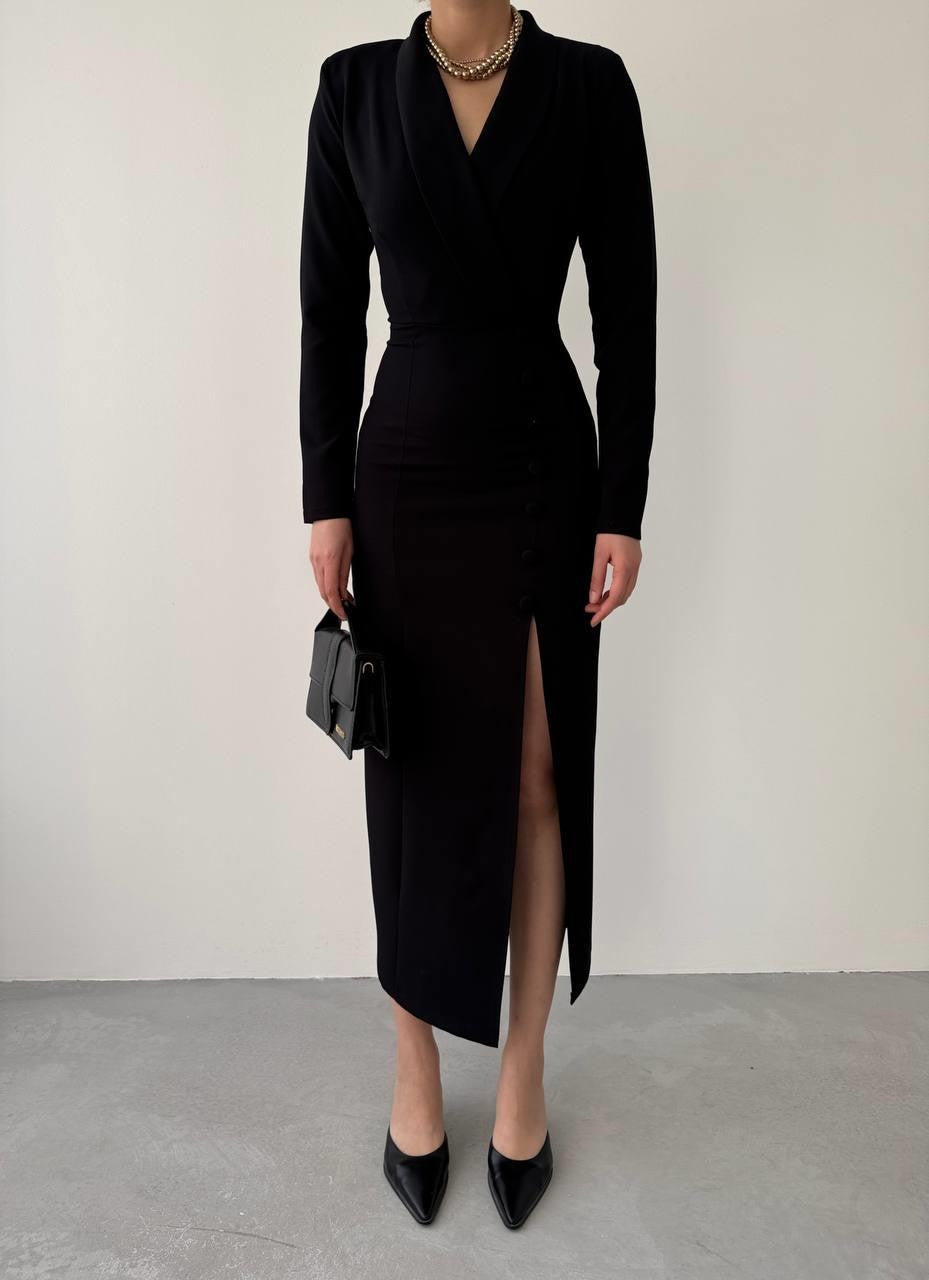 Pera Düğmeli Elbise