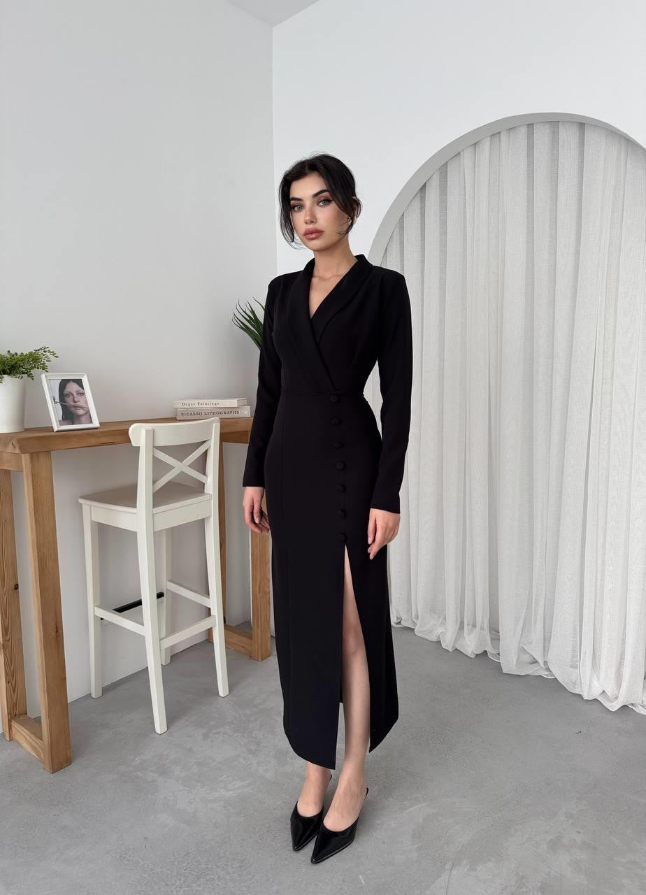 Pera Düğmeli Elbise