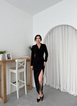 Pera Düğmeli Elbise