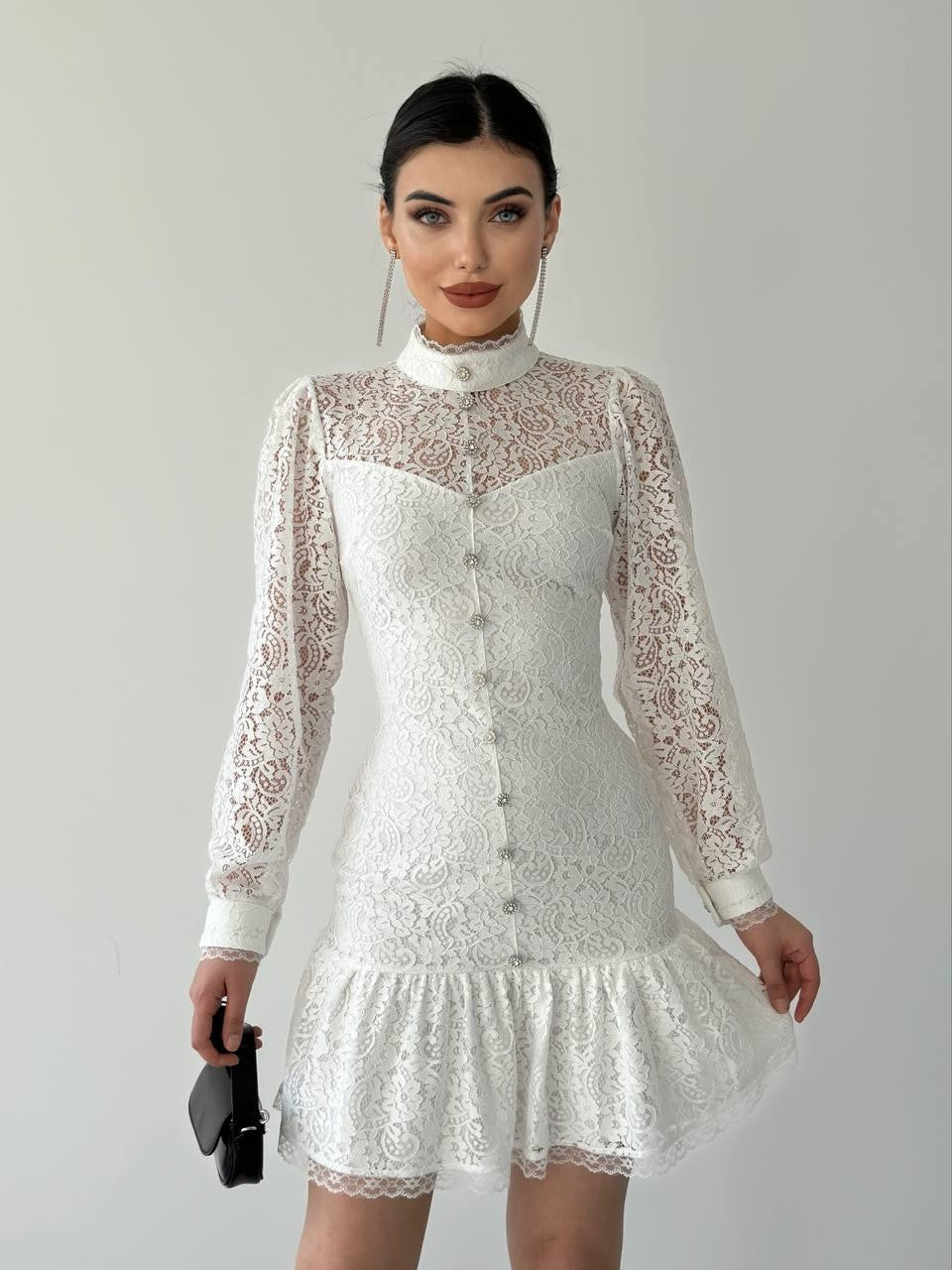 Petrus Kleid mit Knopfdetail