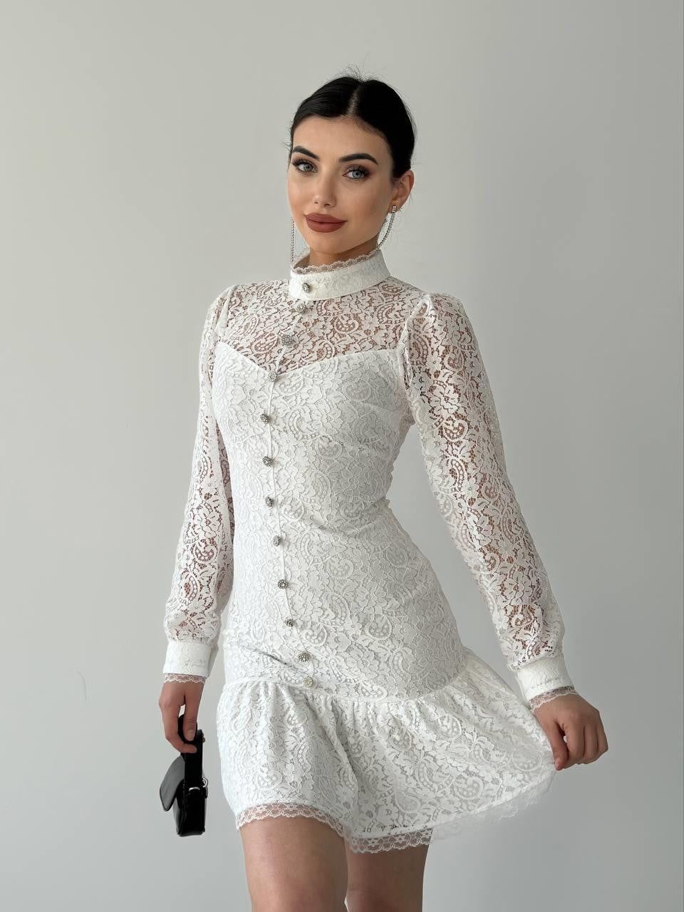 Petrus Kleid mit Knopfdetail